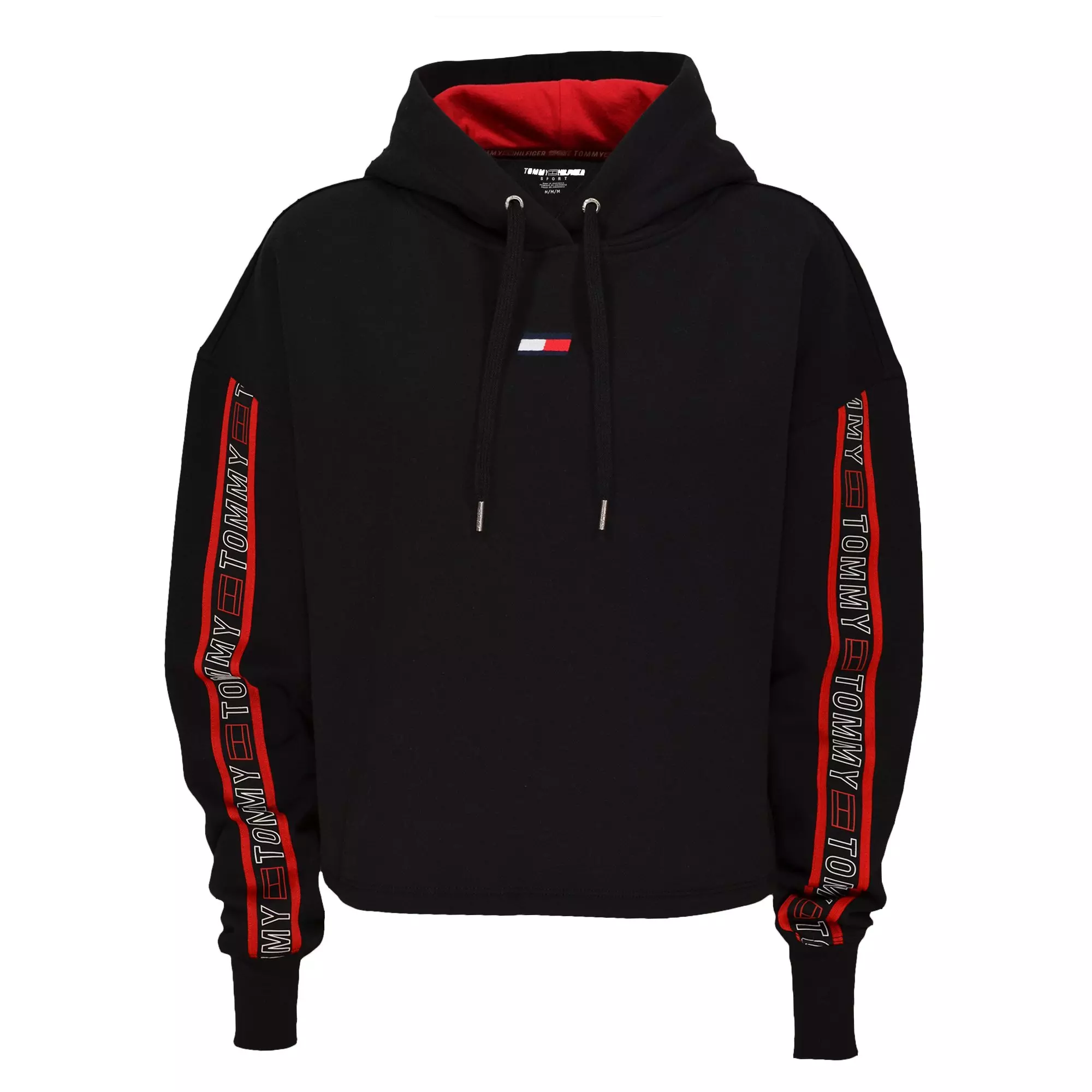 Tommy hilfiger tape sales hoodie black